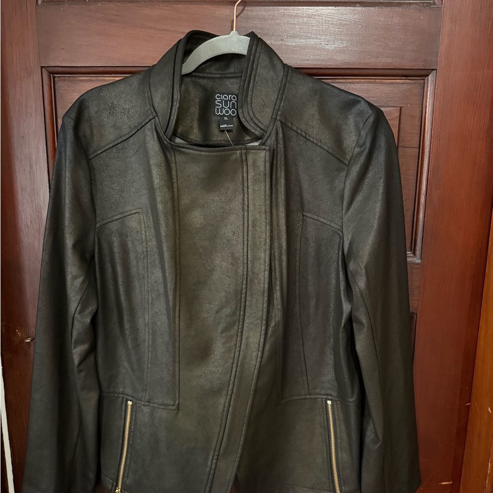 Clara Sunwoo Dark Leather Jacket